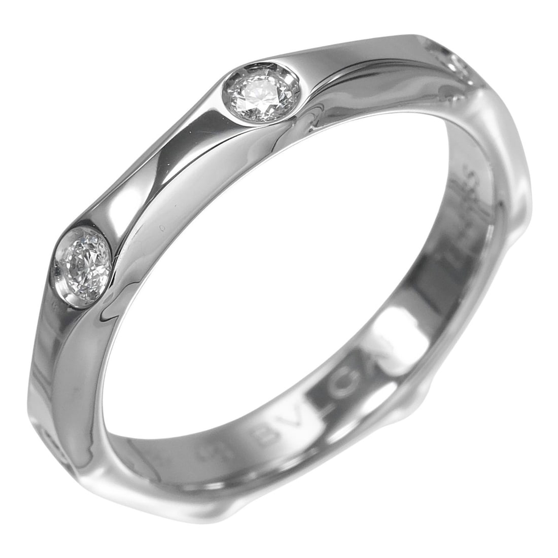 Bvlgari Bulgari Infinito Wedding Ring, Size 7.5, Platinum 950, Diamond, Approx. 4.5g. (1 of 11)