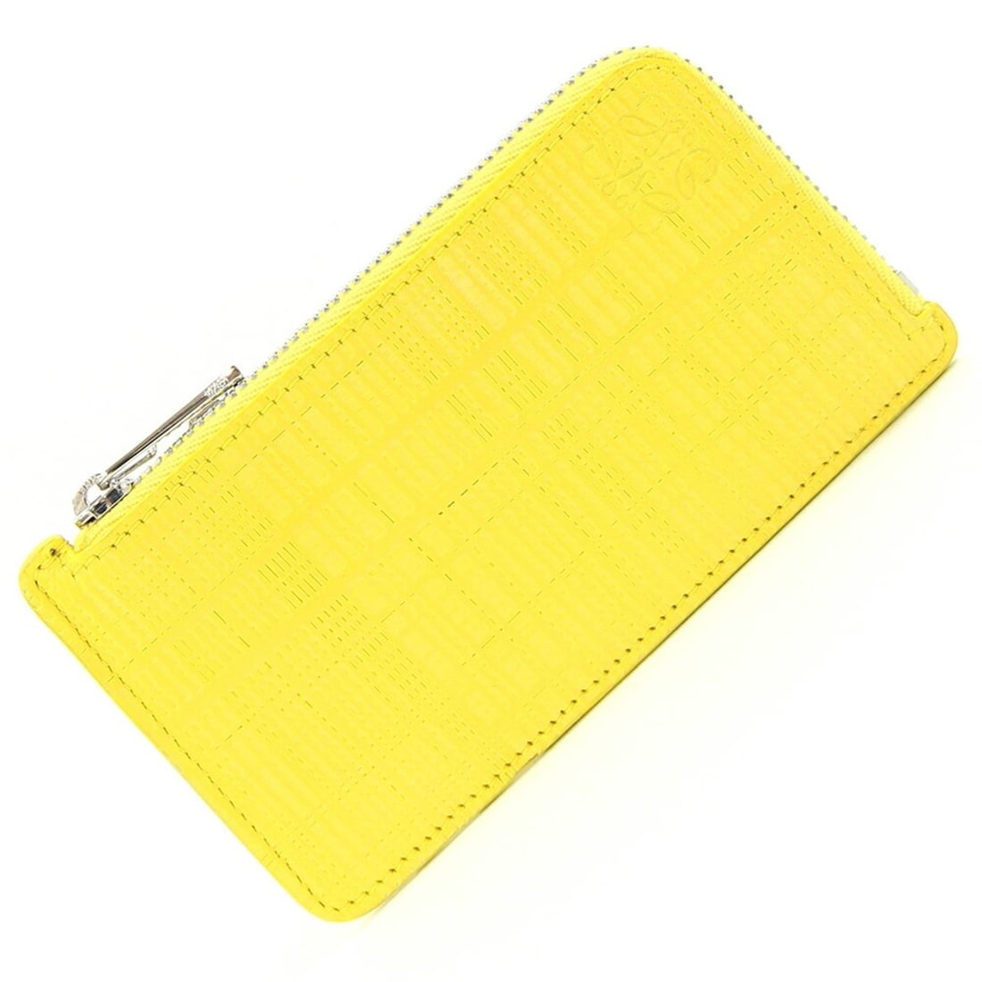 Loewe wallet/coin case, linen, yellow leather, business card holder/card holder, Anagram design,: --- Catalog ---Category: SizeSize (HxWxD): 7cm x 12cm / 2.75'' x 4.72''Category: DesignType: Coin purse/coin caseColor: YellowGender: WomenMaterial: Leather Category: GeneralLine: LinenBrand: LoeweCou