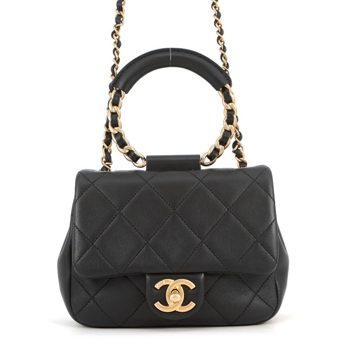 Chanel Chain Shoulder Bag Matelassé Coco Mark Mini Flap AS1357 CHANEL Black Handbag Women's: --- Catalog ---Category: SizeSize (HxWxD): 14.5cm x 18.5cm x 5cm / 5.7'' x 7.28'' x 1.96''Category: DesignType: Handbag, Shoulder bagColor: BlackGender: WomenMaterial: Leather Hardware Color: GoldLeat