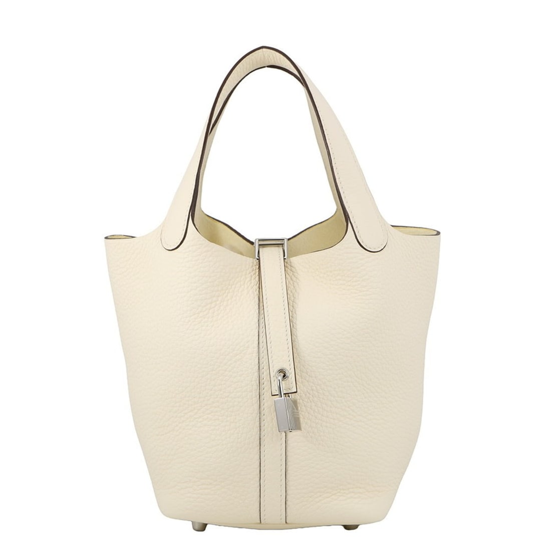 Hermes Picotin Lock PM handbag, Nata Taurillon Clemence leather, Z stamp, HERMES tote bag, Lock, (1 of 15)