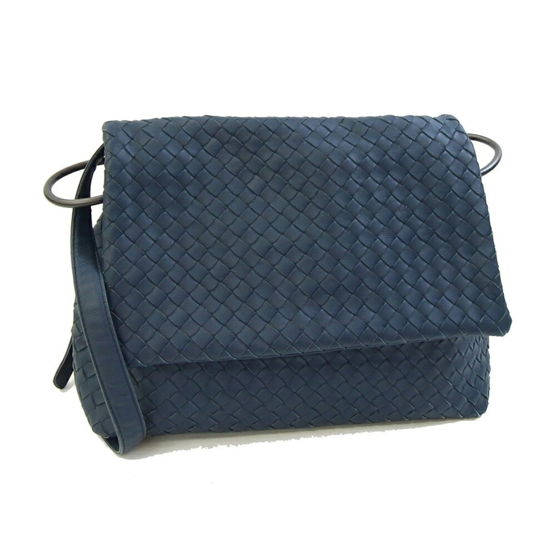Bottega Veneta Shoulder Bag, Intrecciato, Navy Leather Handbag, Women's BOTTEGA VENETA (1 of 10)
