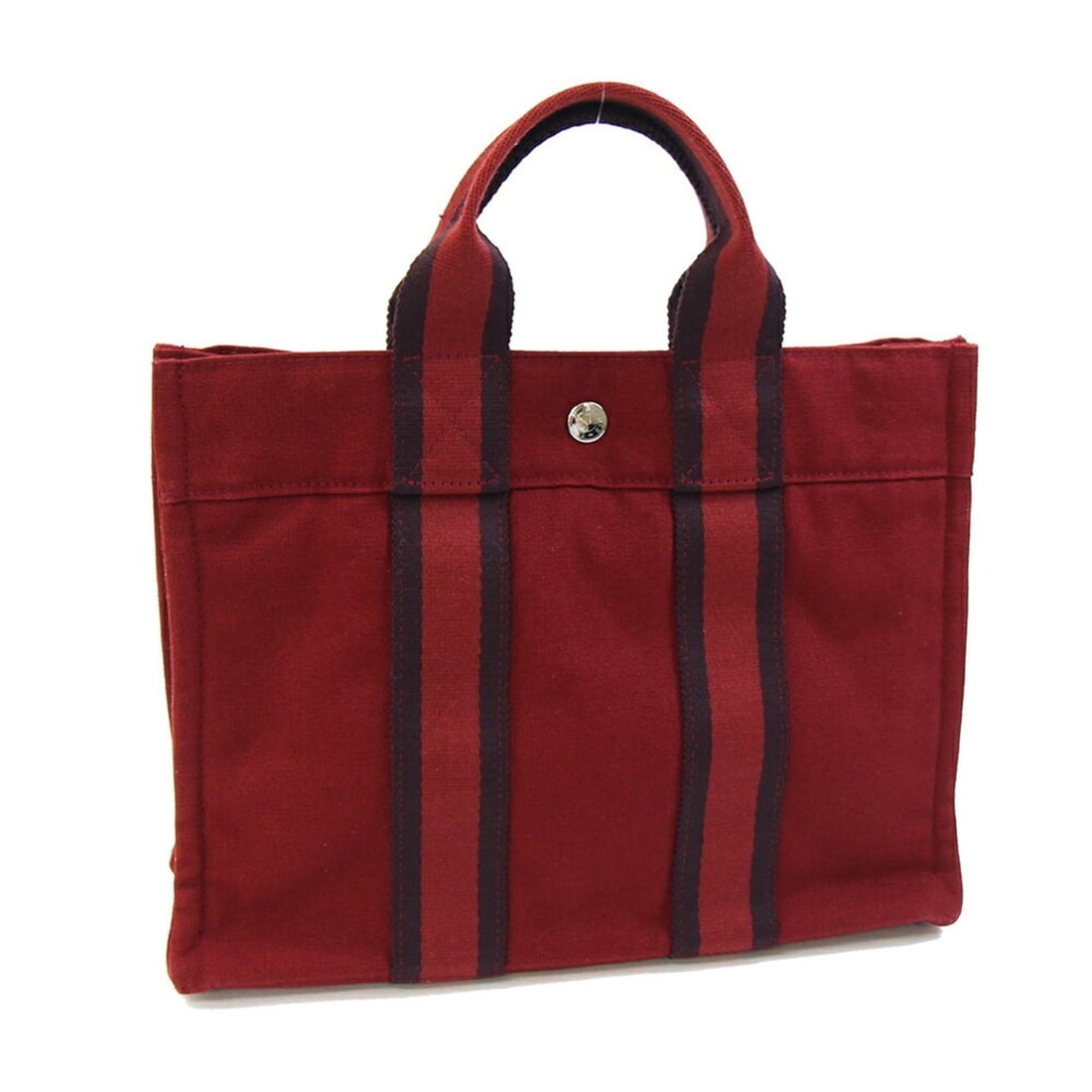 Hermes Fourre-Tout Tote PM Handbag, Bordeaux Cotton Canvas Mini Tote, Red, Women's/Men's HERMES: --- Catalog ---Category: SizeSize (HxWxD): 22cm x 30cm x 7cm / 8.66'' x 11.81'' x 2.75''Handle Length: 22cm / 8.66''Category: DesignType: Handbag, Tote bagColor: BordeauxGender: Men,WomenMaterial: Cot
