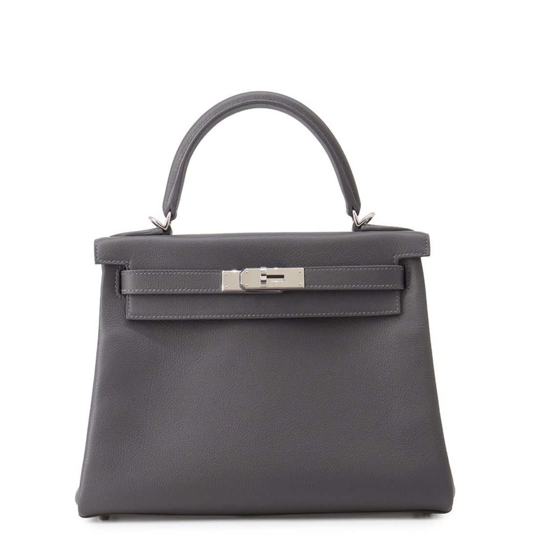 Hermes Kelly 28 Handbag, Inside Stitching, Ardoise Evercolor, W Stamp, 2-Way Shoulder Bag. Kelly, (1 of 20)