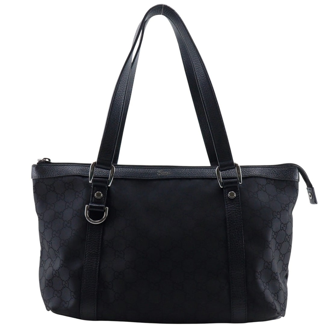 Gucci GG Tote Bag 268640 Nylon Canvas Black A5 Women's: --- Catalog ---Category: SizeSize (HxWxD): 20cm x 31cm x 14cm / 7.87'' x 12.2'' x 5.51''Category: DesignType: Tote bagColor: BlackGender: WomenMaterial: Nylon canvas Category: GeneralMPN: 268640Brand: