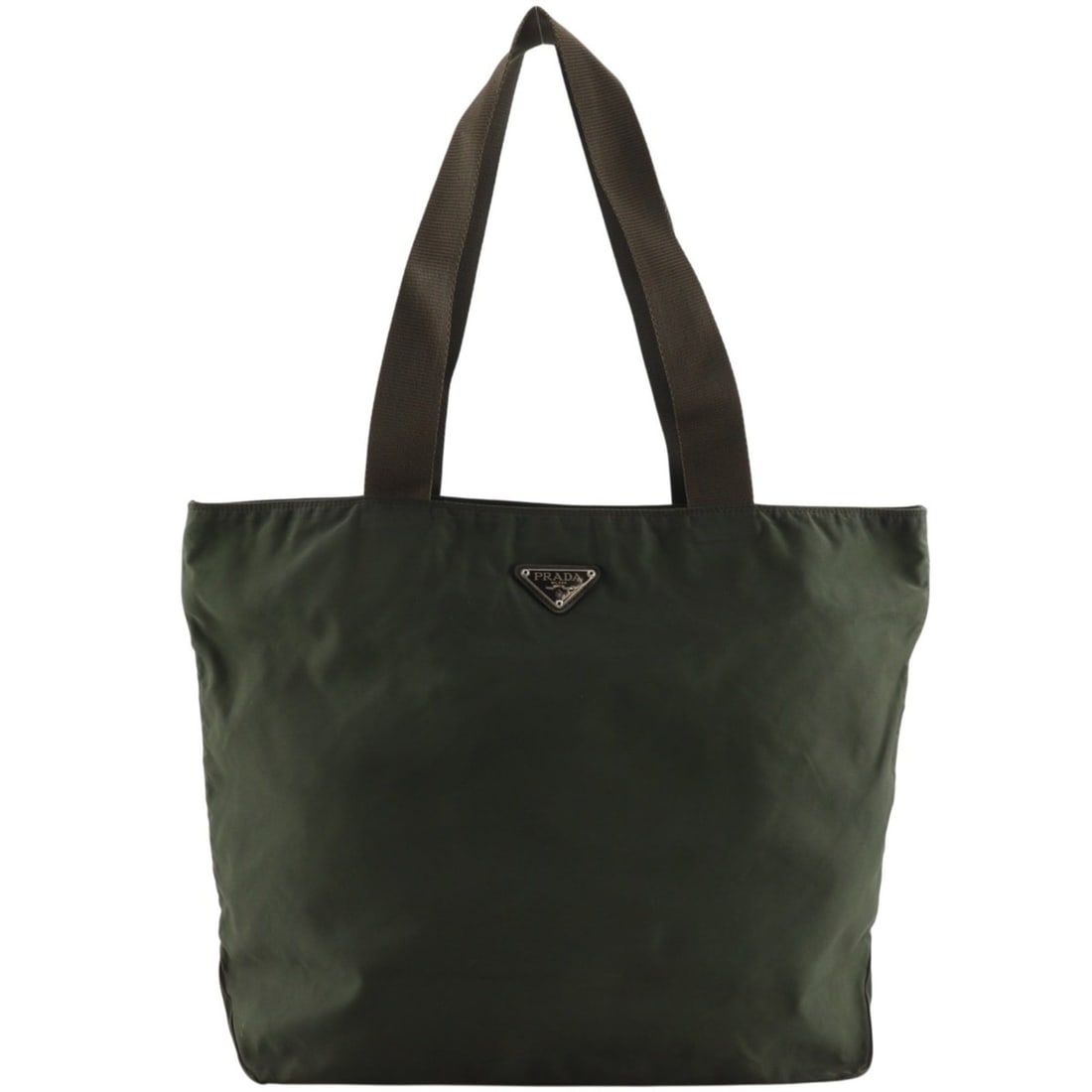 Prada tote bag, nylon, khaki, A4 size, double zipper, unisex.: --- Catalog ---Category: SizeSize (HxWxD): 34cm x 35cm x 13cm / 13.38'' x 13.77'' x 5.11''Category: DesignType: Tote bagColor: KhakiGender: Women,MenMaterial: Nylon Category: GeneralBrand: Prada--- It