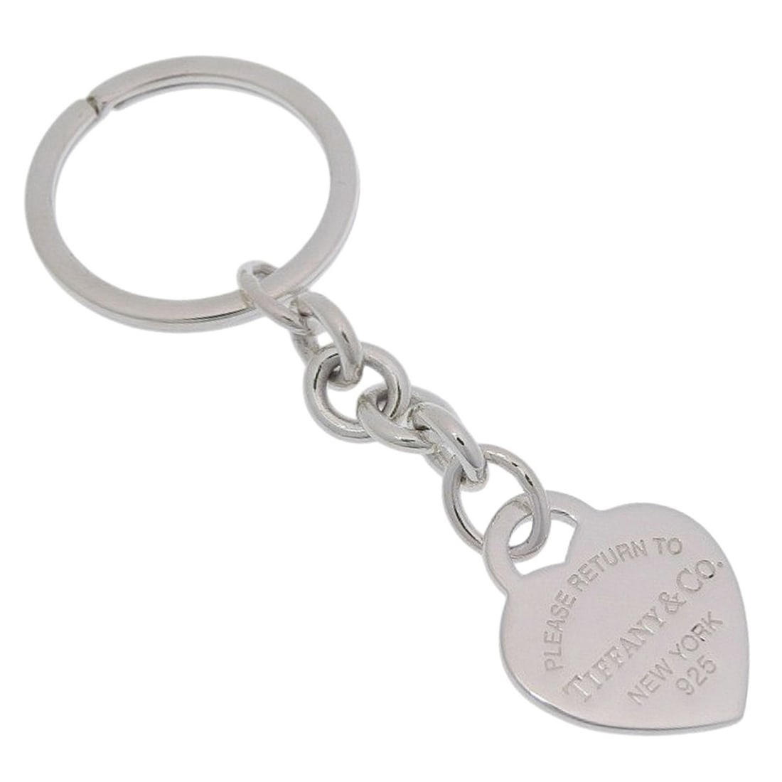 Tiffany & Co. Keyring Keychain Heart Sterling Silver 925 Key ring Unisex: --- Catalog ---Category: SizeSize (HxWxD): 8.4cm x 2.8cm / 3.3'' x 1.1''Category: DesignType: KeyringColor: SilverGender: Women,MenMaterial: Silver 925Category: GeneralBrand: Tiffany--- Item List ---S