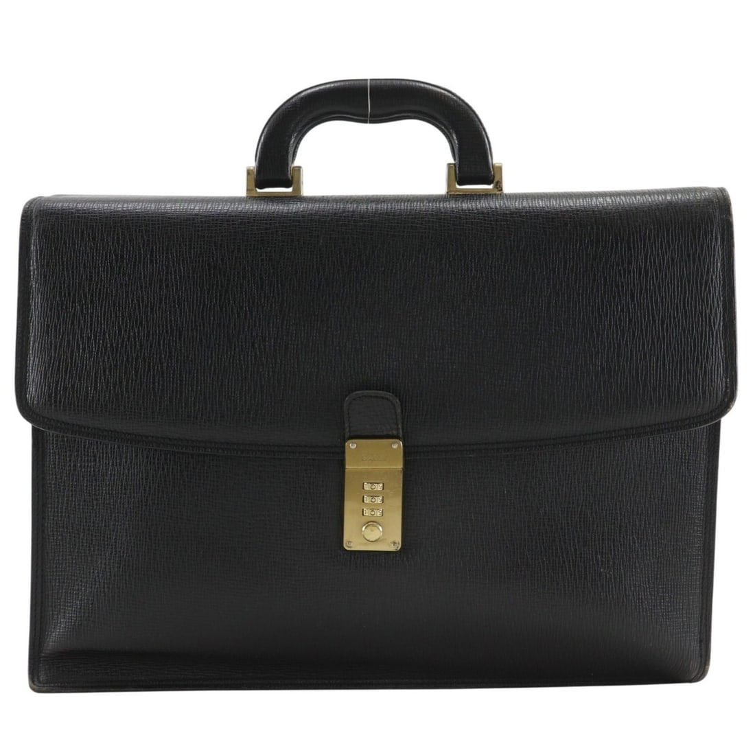 Bally Briefcase Business Bag Leather Black A4 Flap for Men (1 of 18)