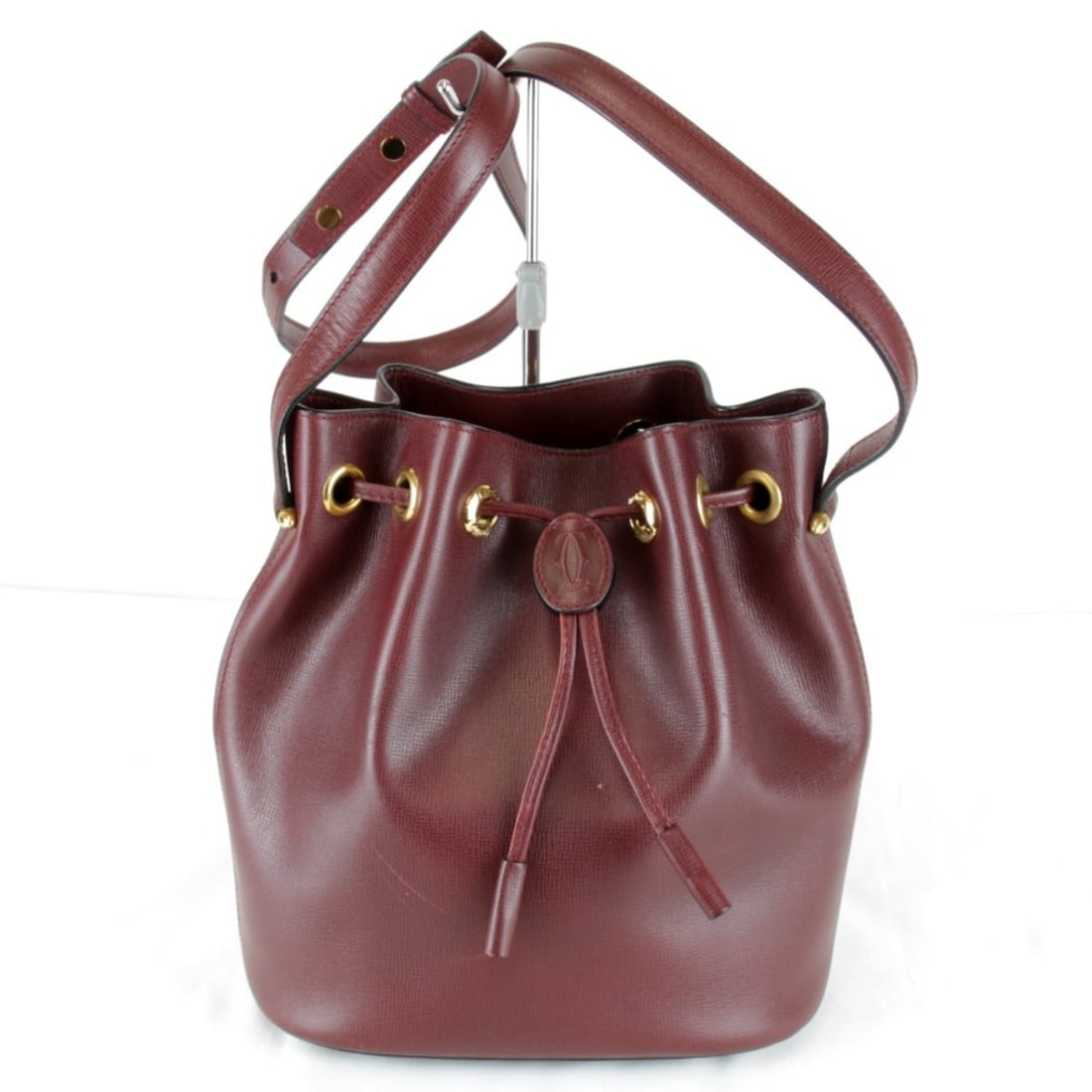 CARTIER Cartier Shoulder Bag Leather Red Women's (1 of 12)