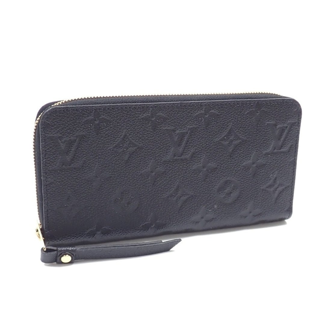 Louis Vuitton Round Long Wallet Monogram Empreinte Zippy Women's M61864 Noir Black C222225 (1 of 8)