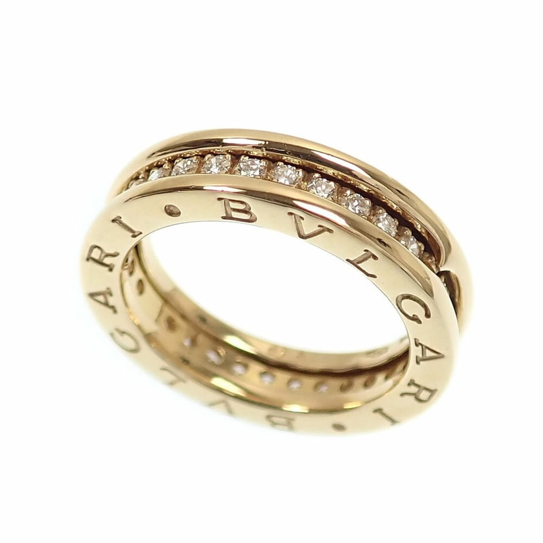 Bvlgari B.zero1 Ring for Women, Diamond, 18K Yellow Gold, Size 9, 6.1g, 750 (18k Gold), B-ZERO1 (1 of 9)