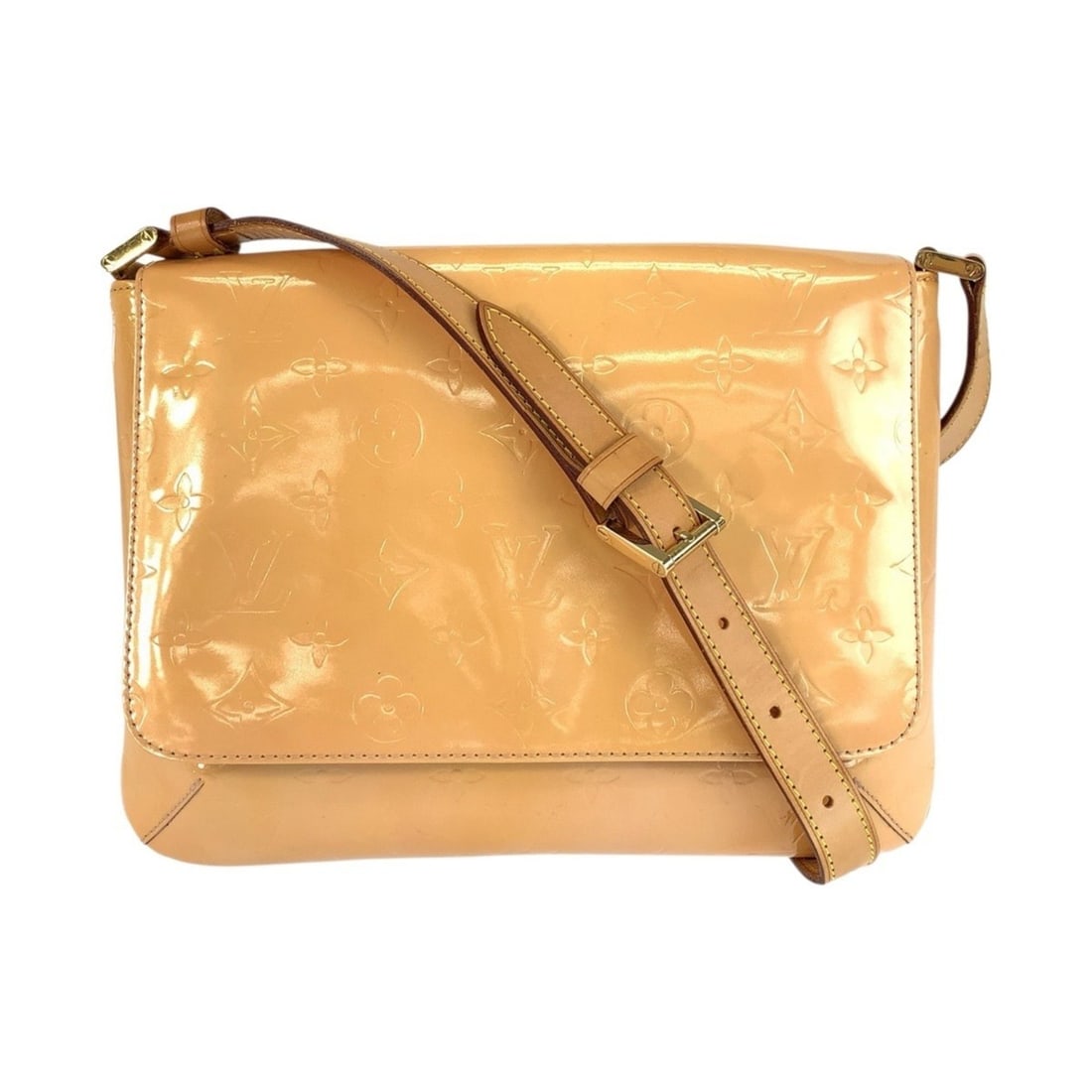 LOUIS VUITTON Vernis Thompson Street Beige Gold Hardware Patent Leather Shoulder Bag Handbag for (1 of 10)