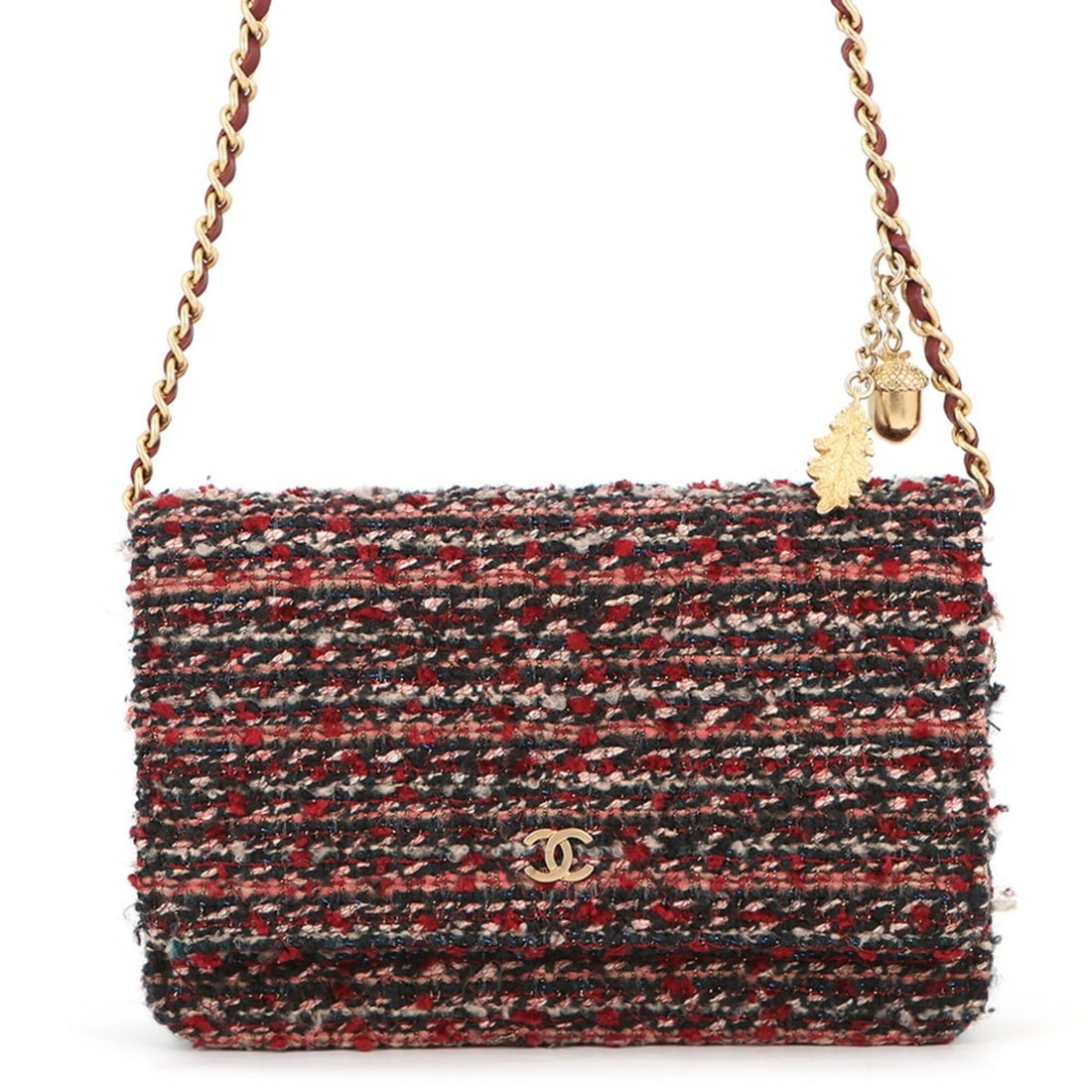 Chanel Chain Wallet Tweed Acorn Charm AP0250 CHANEL WALLET (1 of 16)