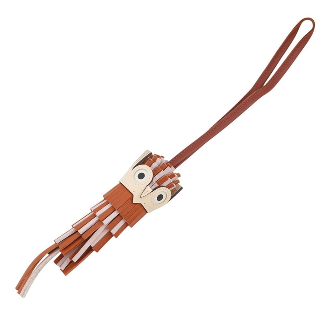 Hermes accessory bag charm, Chouette Pain d'Épices, Mauve Père, Sienne, Nata, White Epsom Lambskin (1 of 10)