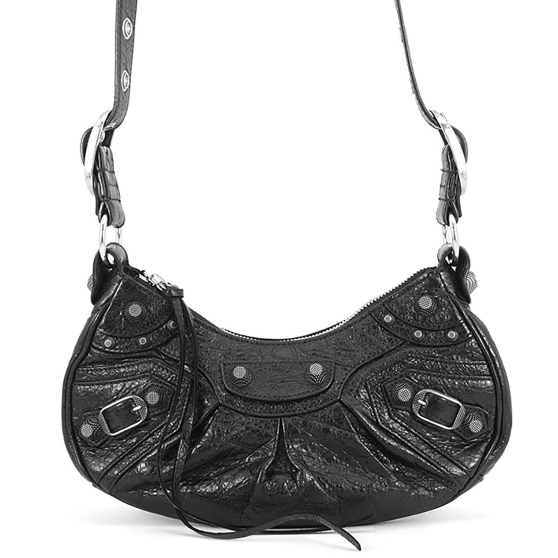 Balenciaga shoulder bag Le Cagole XS leather 671309 BALENCIAGA black handbag (1 of 15)