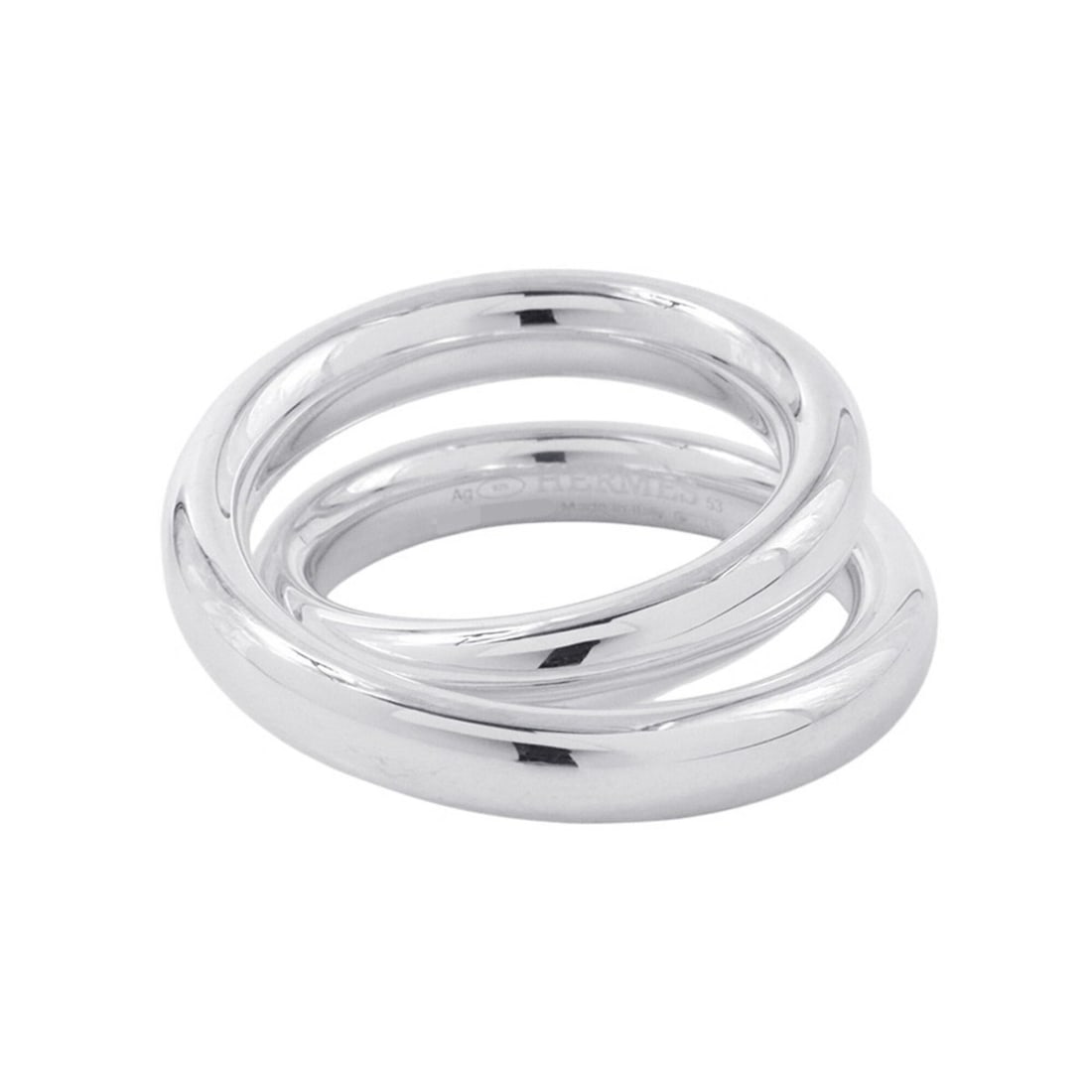 Hermes Vertige Ring, SV925 Silver, Ring Size 53, HERMES: --- Catalog ---Category: SizeJP Size: 13US Size: 6.5Category: DesignColor: SilverGender: WomenMaterial: Silver 925Category: GeneralBrand: HermesCountry of Origin: Italy--- Item List ---Section: Condit