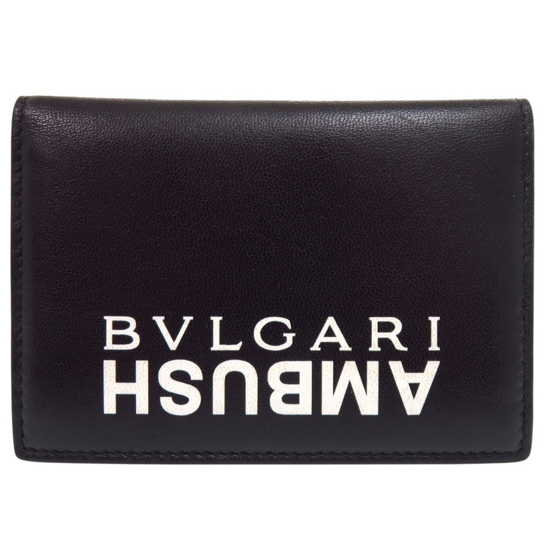 Bulgari Ambush Collaboration 65414109 Leather Black Business Card Holder/Card Case 0949BVLGARI Men's (1 of 7)