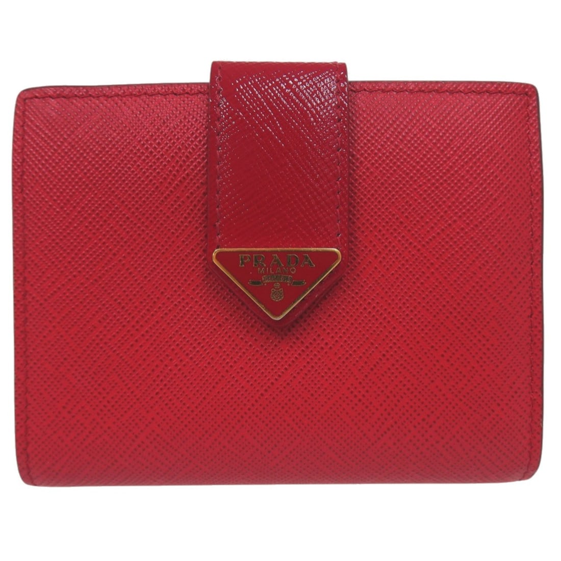 Prada Triangle Logo 1MV204 2C7X Saffiano Leather Red Bi-fold Wallet 0883PRADA: --- Catalog ---Category: SizeSize (HxWxD): 8.5cm x 11cm x 2cm / 3.34'' x 4.33'' x 0.78''Category: DesignType: Wallet (bi-fold)Color: Fuoco, Red colorGender: WomenMaterial: Leather Leather/Fur Type: Sa
