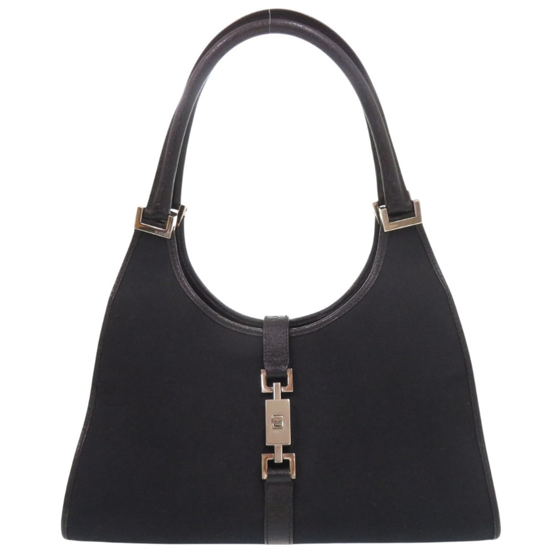 Gucci Jackie Cotton Canvas Leather Black Shoulder Bag 0603GUCCI: --- Catalog ---Category: SizeSize (HxWxD): 16cm x 31cm x 9cm / 6.29'' x 12.2'' x 3.54''Category: DesignType: Shoulder bagColor: BlackGender: WomenMaterial: Cotton canvas , Leather Category: GeneralBra