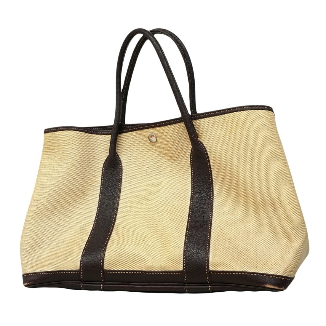 Hermes Garden PM Tote Bag, Toile H, Brown/Beige, ?F stamp, Women's, P2938238: --- Catalog ---Category: SizeSize (HxWxD): 25cm x 35cm x 17cm / 9.84'' x 13.77'' x 6.69''Category: DesignType: Tote bagColor: Beige, BrownGender: WomenMaterial: Toile H Hardware Color: SilverCategory: