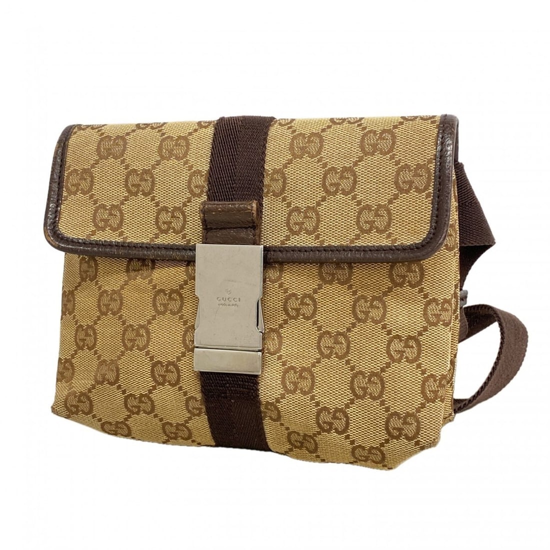 Gucci Bag/Waist Bag GG Canvas 131236 Beige Brown Women's (1 of 11)