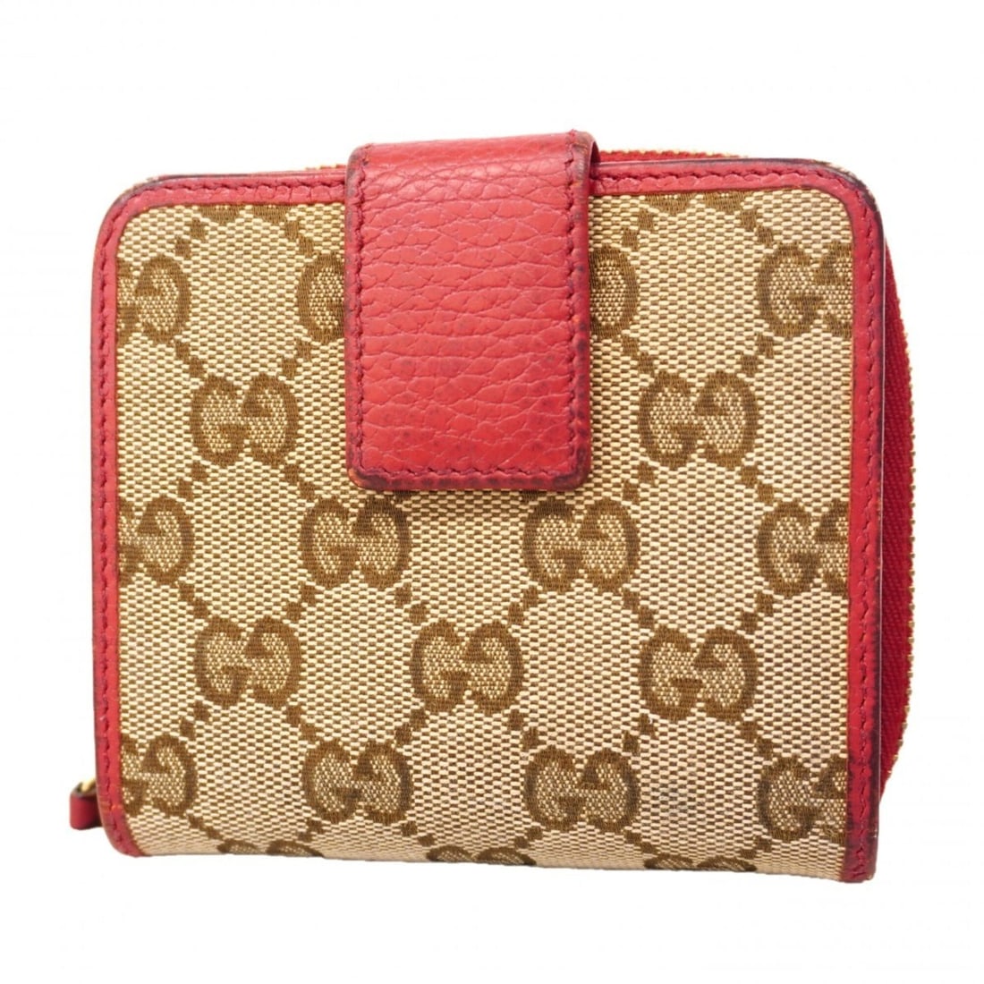 Gucci GG Canvas Wallet 346056 Beige Red Women's: --- Catalog ---Category: SizeSize (HxWxD): 9cm x 10.5cm x 3cm / 3.54'' x 4.13'' x 1.18''Category: DesignType: Wallet (bi-fold)Color: Beige, Red colorGender: WomenMaterial: Canvas Category: GeneralMPN: