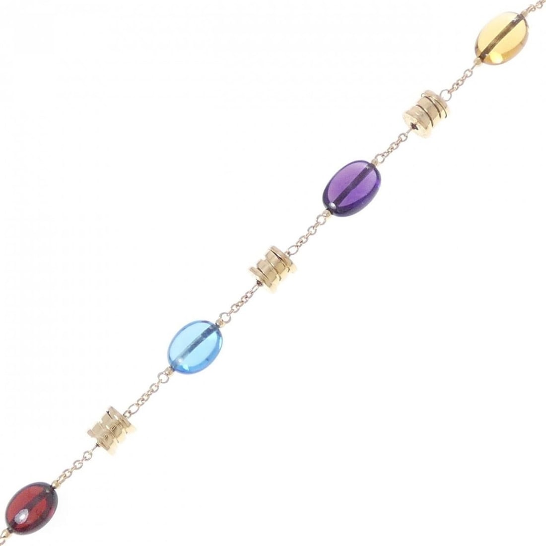 Bvlgari Colored Stone Bracelet: --- Catalog ---Category: SizeLength: 18cm - 22cm / 7.08'' - 8.66''Category: DesignType: Charm braceletGender: WomenMaterial: Yellow gold (18K)Category: GeneralBrand: Bvlgari--- Item List ---Section: C