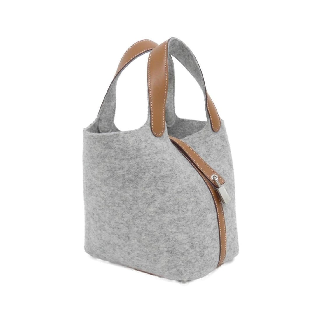 Hermes Picotin Lock Touch PM 082390CK Handbag: --- Catalog ---Category: SizeSize (HxWxD): 19cm x 18cm x 14cm / 7.48'' x 7.08'' x 5.51''Category: DesignType: HandbagColor: Gold, GrayGender: Women,MenMaterial: Felt , Swift leather Category: GeneralM