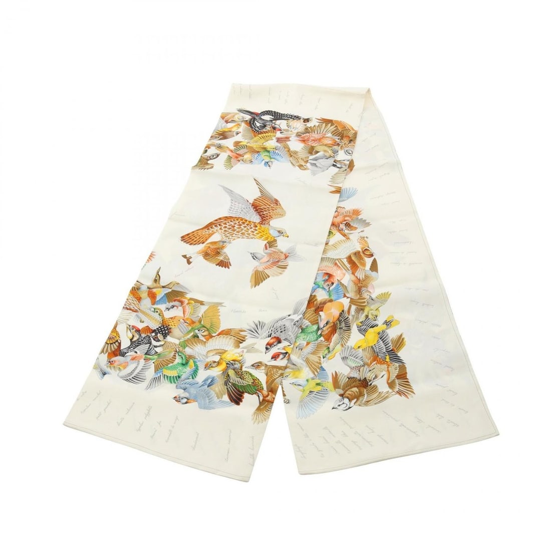 Hermes L'INTRUS Scarf/Muffler, Silk, Women's, White/Multicolor: --- Catalog ---Category: SizeSize (LxW): 1.76m x 30cm / 69.29'' x 11.81''Category: DesignType: ScarfColor: Multi-color, WhiteGender: WomenMaterial: Silk Category: GeneralBrand: Hermes--- Item List ---