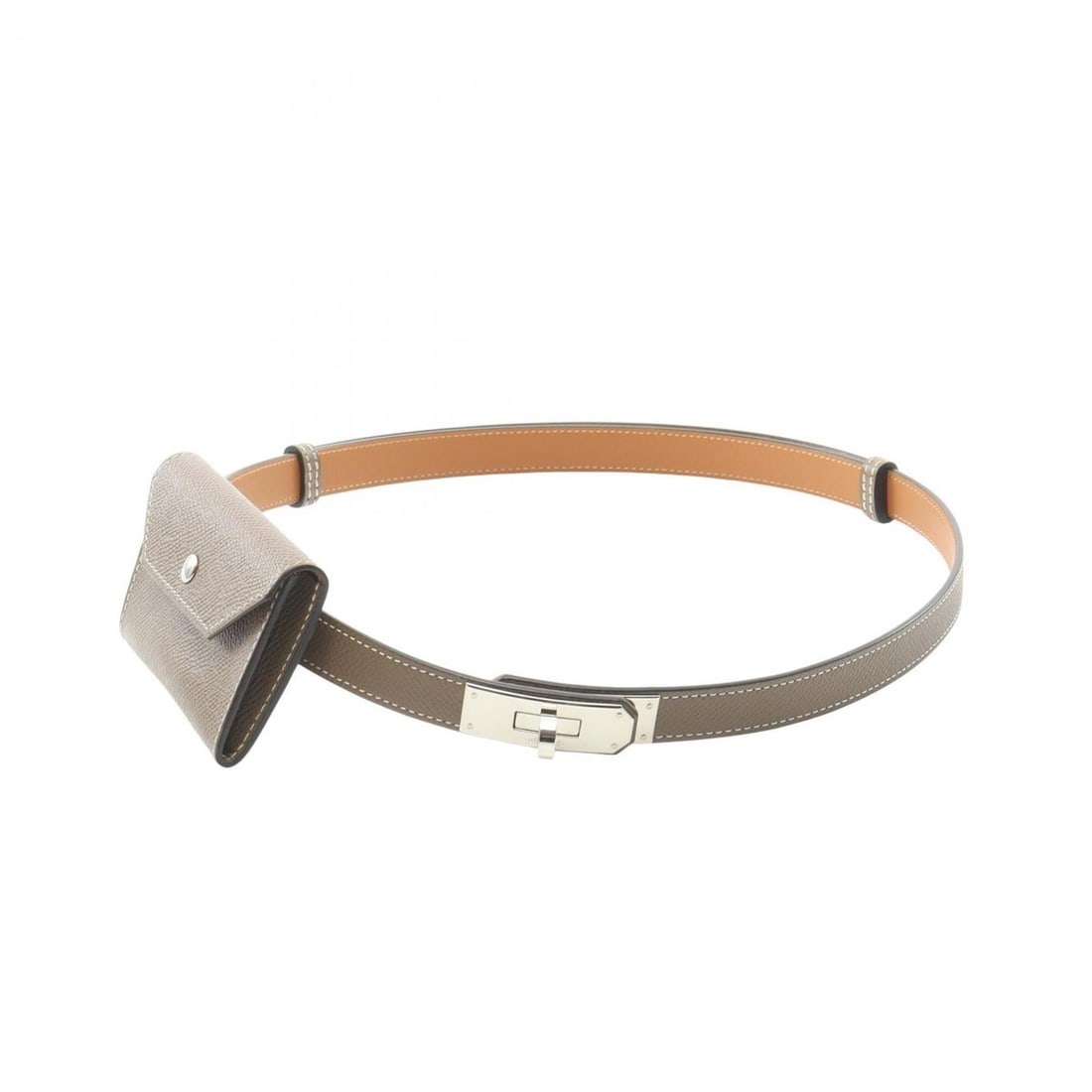 Hermes Kelly Pocket 18 Etoupe Belt, Veau Epsom Leather, Women's, Gray: --- Catalog ---Category: SizeLength: 58cm - 102cm / 22.83'' - 40.15''Category: DesignType: Standard beltColor: GrayGender: WomenLeather/Fur Type: Epsom leatherMaterial (Strap): Leather Category: Gener