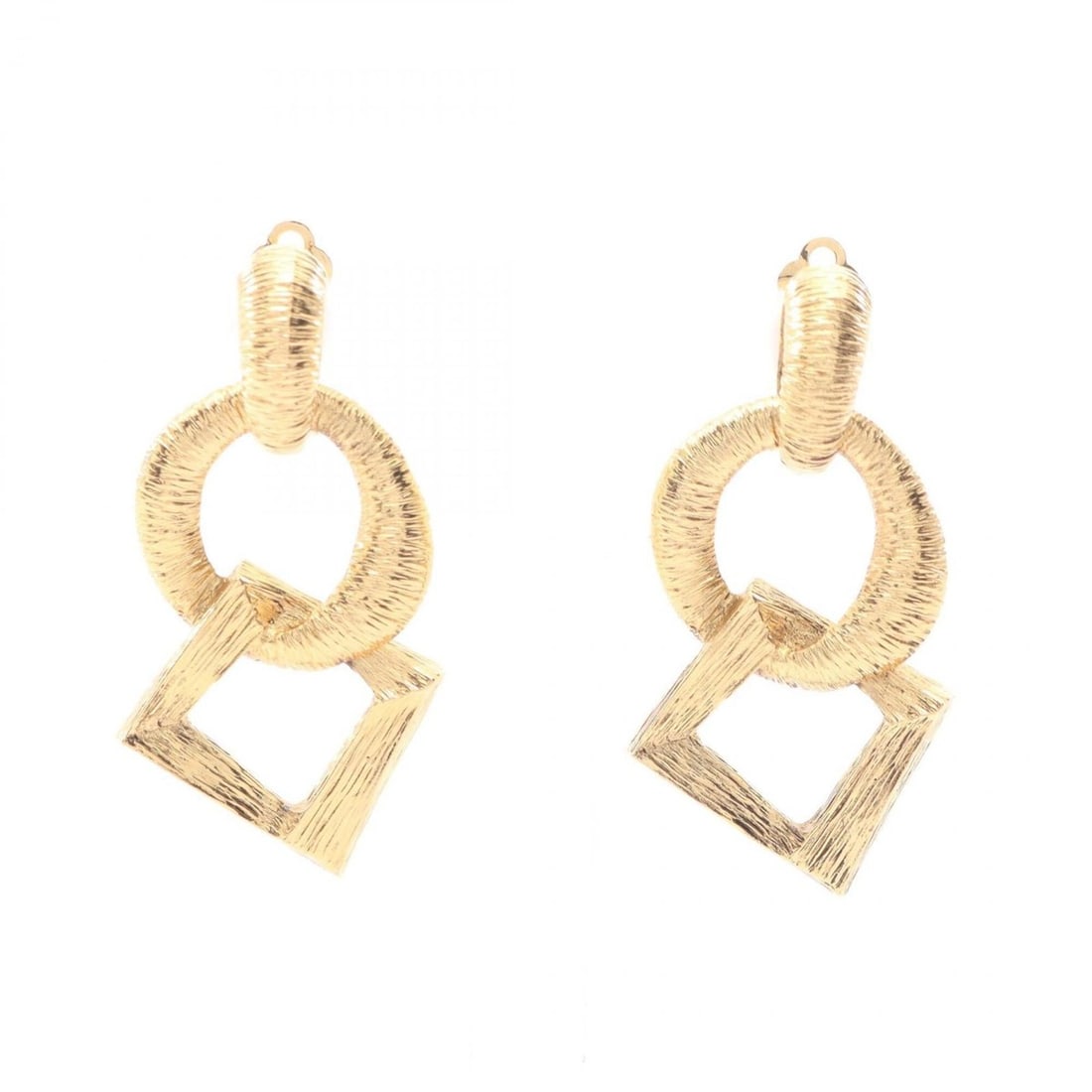 Yves Saint Laurent earrings, gold-plated jewelry, women's, gold tone.: --- Catalog ---Category: SizeSize (HxWxD): 50.00mm x 25.00mm / 1.97'' x 0.98''Category: DesignType: Clip earringsColor: GoldGender: WomenMaterial: Gold platingCategory: GeneralBrand: Yves Saint Lauren