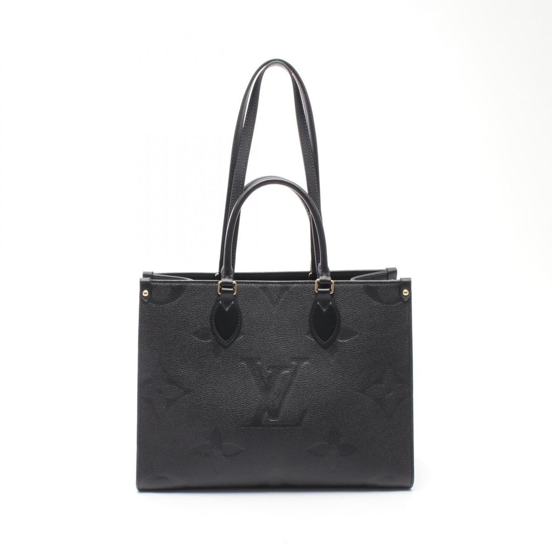 Louis Vuitton OnTheGo MM 2-Way Tote Bag/Handbag, Leather, Monogram Empreinte, Women's, Black, M45595 (1 of 6)