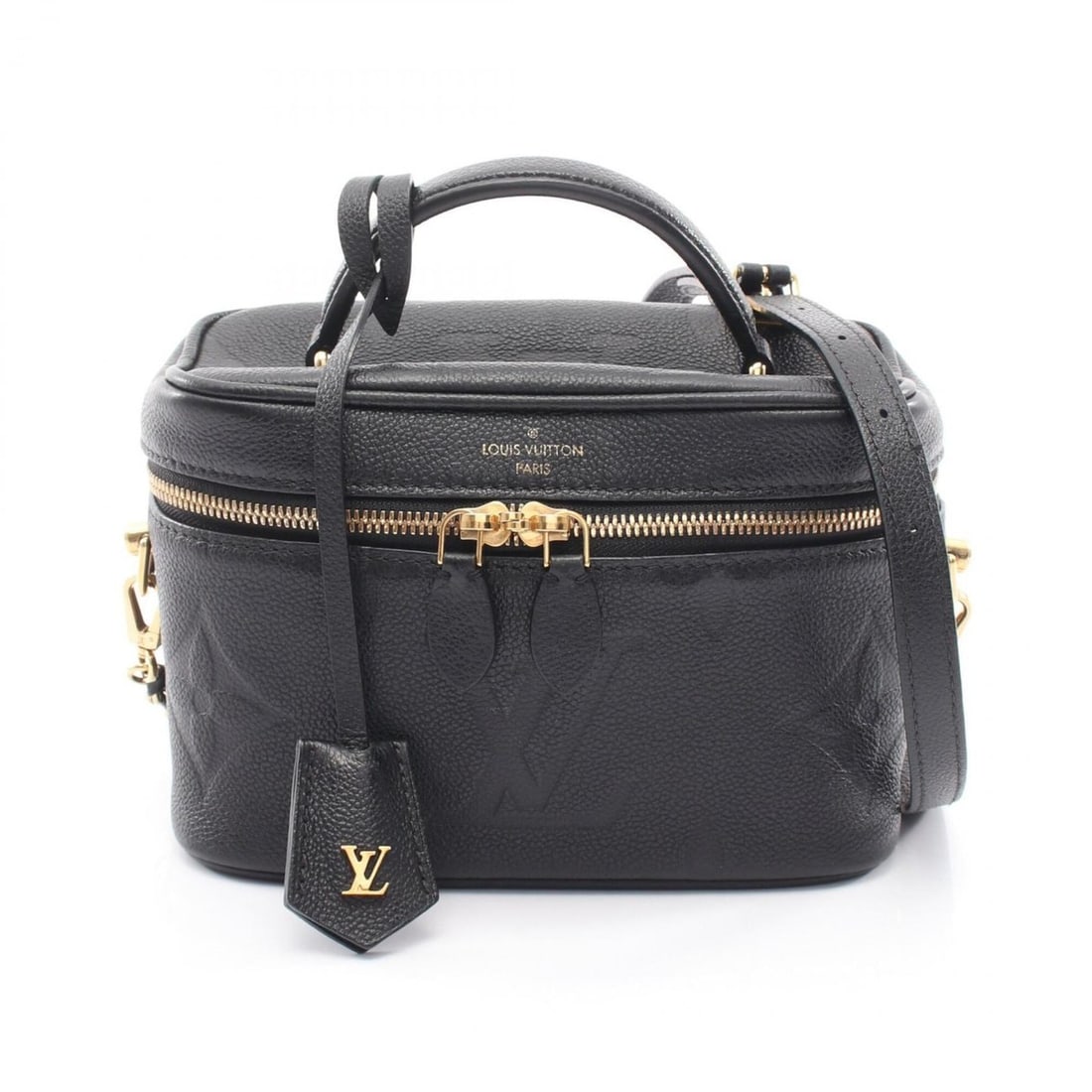 Louis Vuitton Vanity PM Monogram Empreinte Noir 2-Way Handbag Leather Women's Black M45598 (1 of 9)