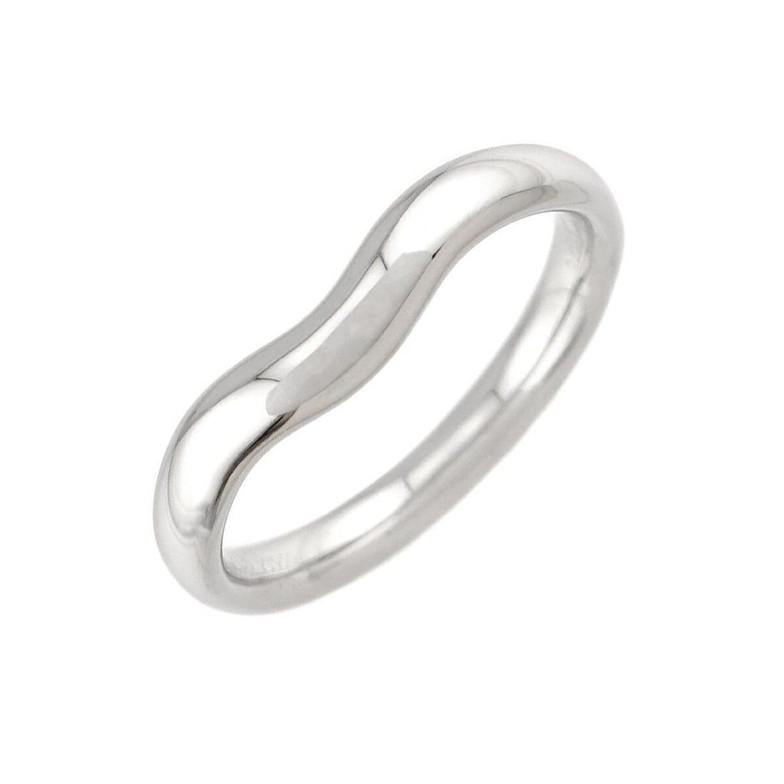 Tiffany & Co. Wide Curved Band Ring (Pt Platinum) (1 of 8)