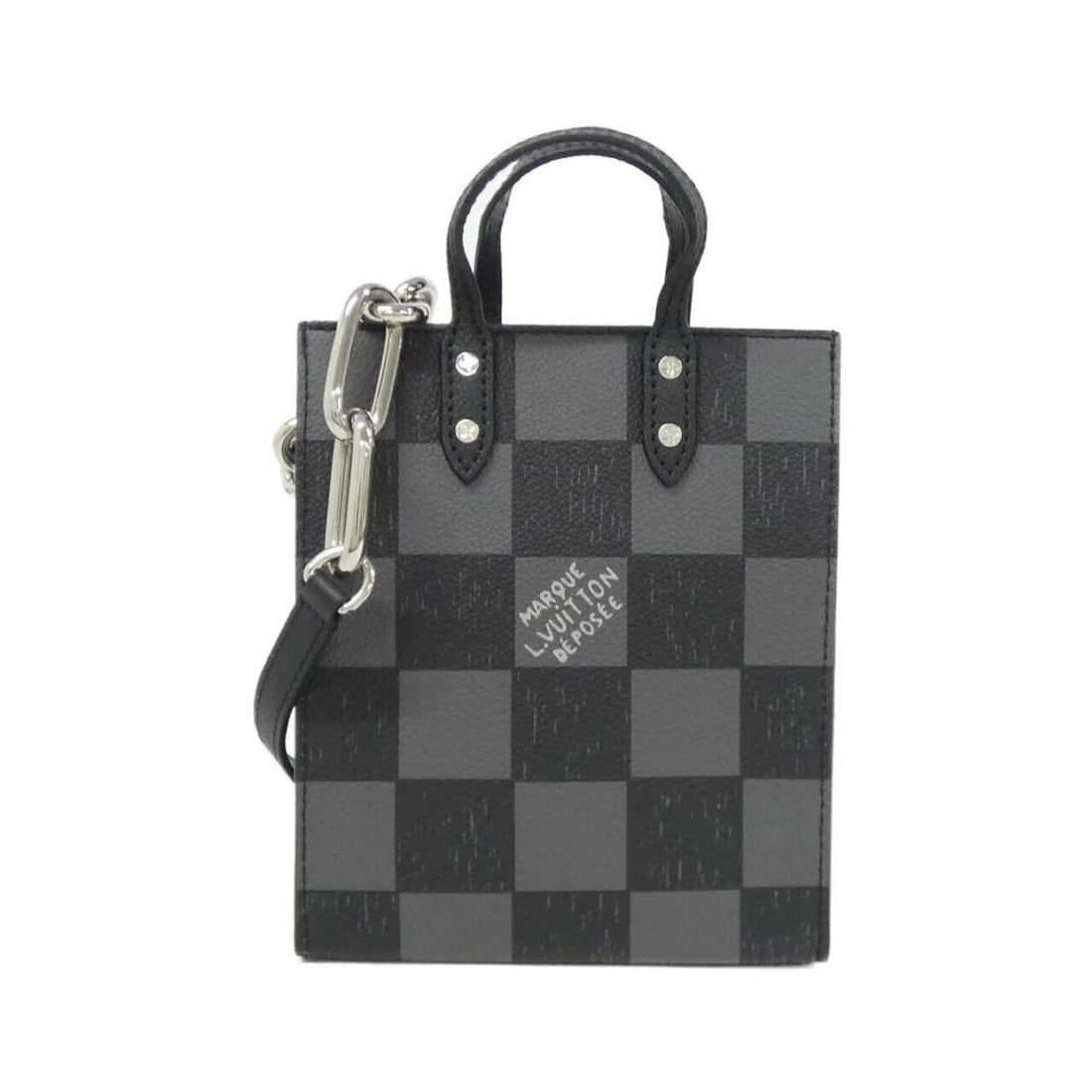 Louis Vuitton Damier Checkerboard Sac Plat XS N60479 Handbag: --- Catalog ---Category: SizeSize (HxWxD): 19cm x 16cm x 6cm / 7.48'' x 6.29'' x 2.36''Category: DesignType: HandbagColor: BlackGender: Men,WomenMaterial: Leather Hardware Color: SilverLeather/Fur