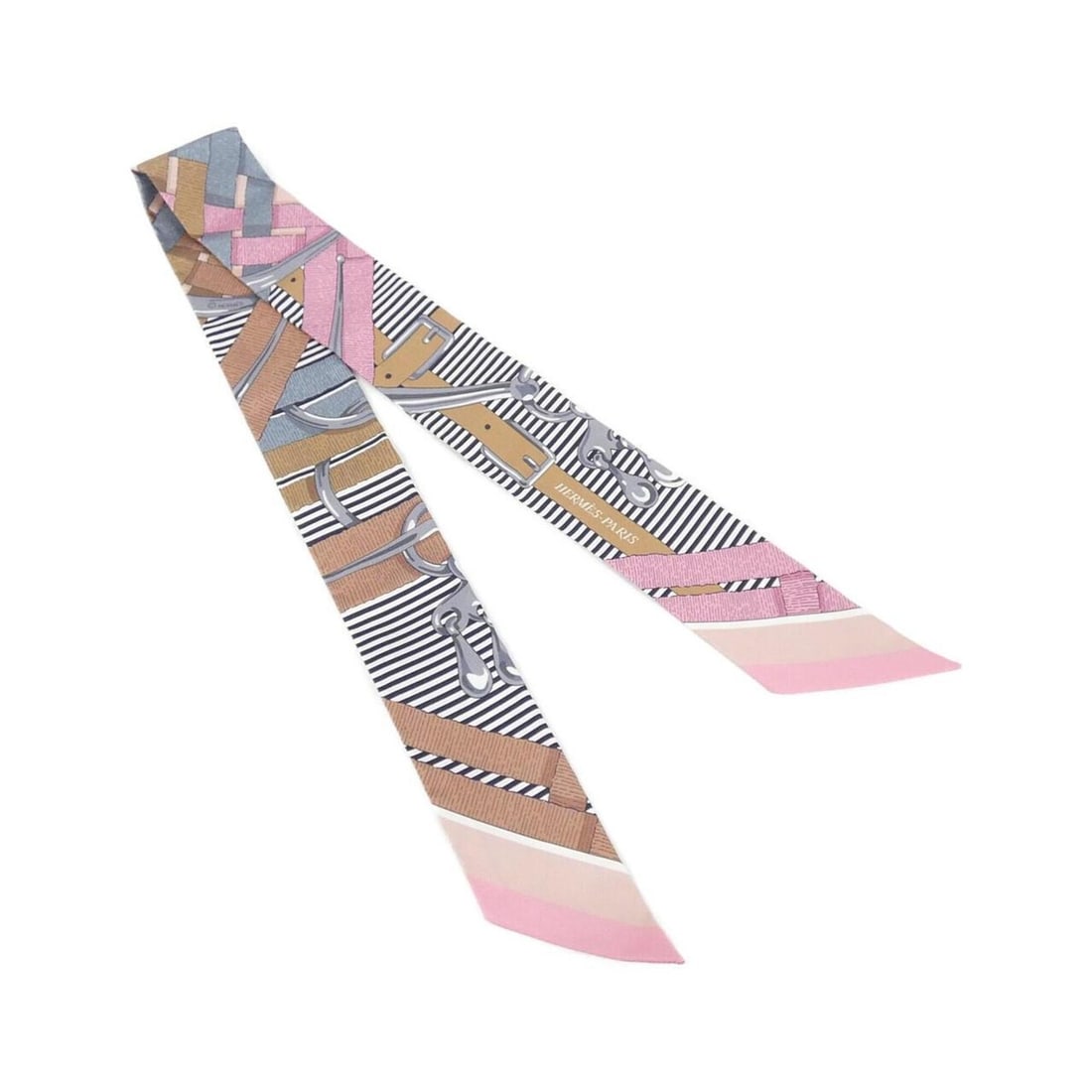 Hermes MORS A JOUETS CHEMIES Twilly 063419S Scarf Muffler: --- Catalog ---Category: SizeSize (LxW): 5cm x 86cm / 1.96'' x 33.85''Category: DesignType: ScarfColor: PinkGender: Women,MenMaterial: Silk Category: GeneralMPN: 063419SBrand: Hermes--- Item List