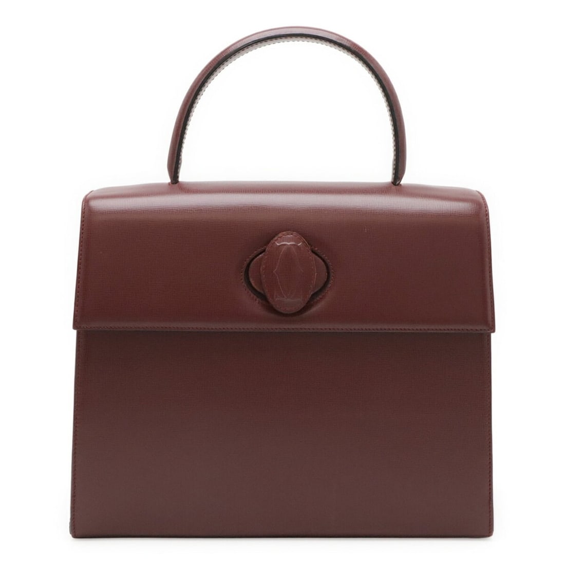 Cartier Must Line Flap Bag Handbag Calf Leather Bordeaux L1000169 (1 of 10)