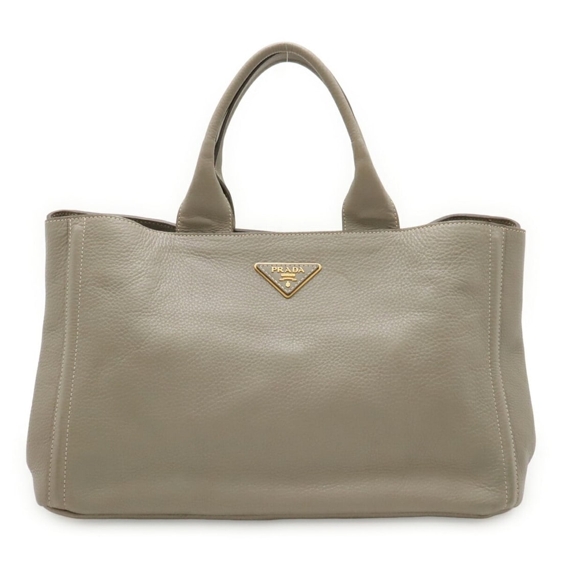 PRADA Canapa Tote Bag, Large Tote, Handbag, Leather, Gray, BN1872 (1 of 13)