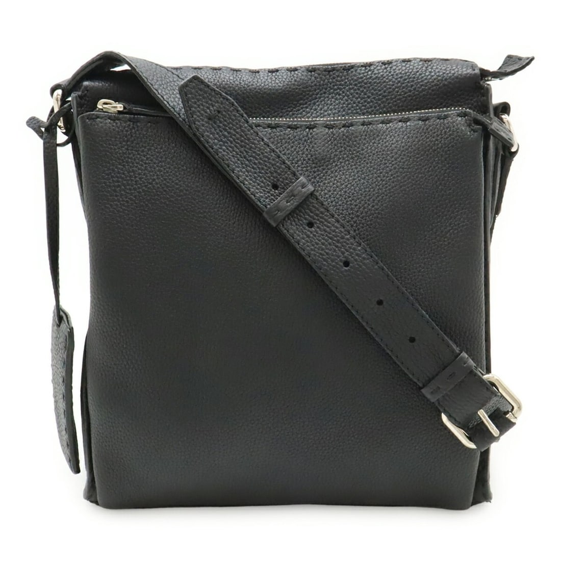 FENDI Selleria Shoulder Bag, Leather, Black, 7VA319 (1 of 10)
