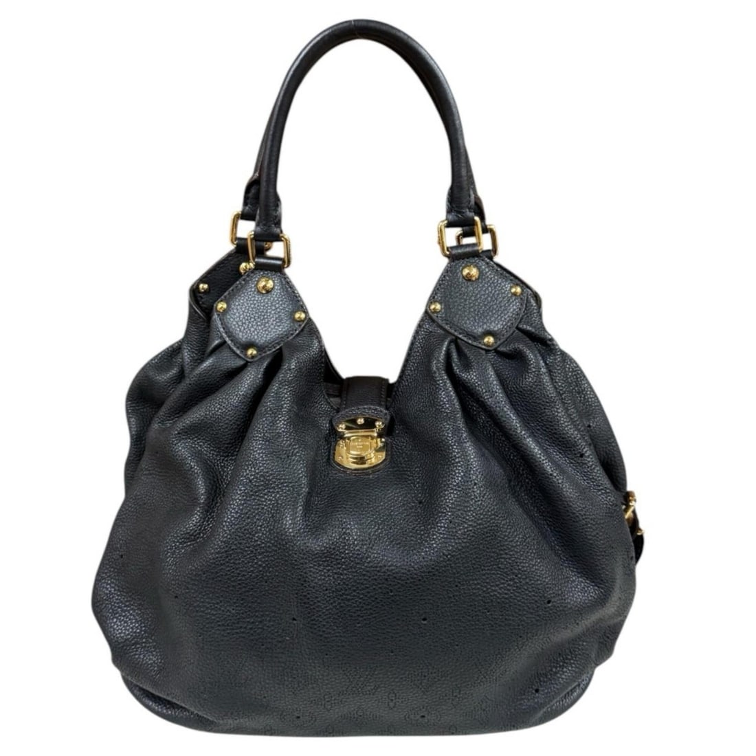 Louis Vuitton L Mahina Shoulder Bag, Monogram M95765, Black, Women's, LOUIS VUITTON (1 of 16)
