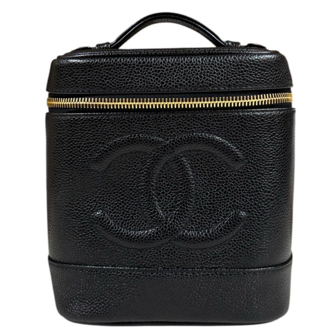 Chanel Vertical Vanity Case with Coco Mark Handbag, Caviar Skin, A01998, Black, Women's CHANEL (1 of 13)