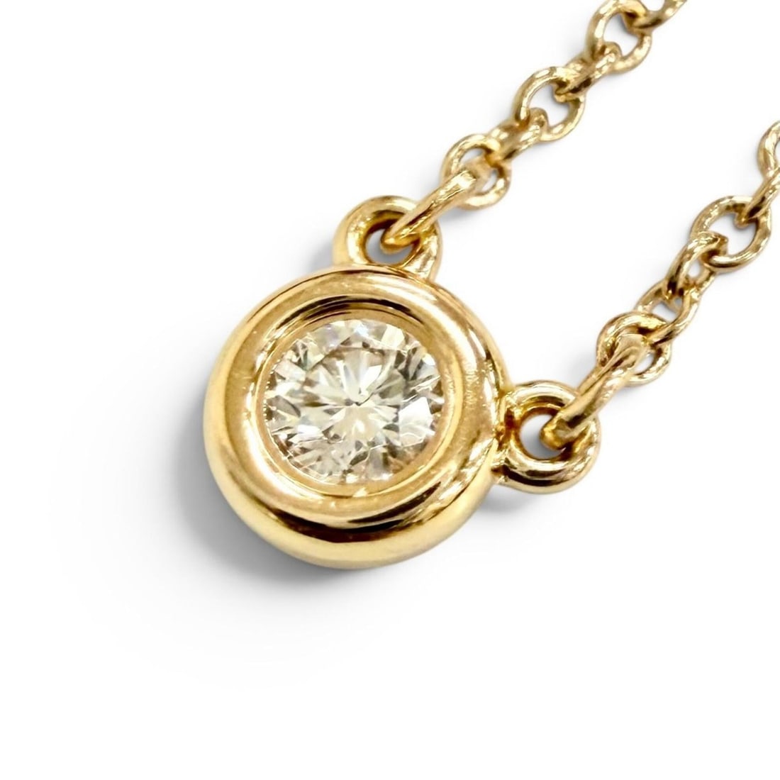 TIFFANY&Co. Tiffany By the Yard 1P Diamond Approx. 0.14ct Necklace 750 (PG) 4.6mm Diameter Purchased: --- Catalog ---Category: SizePendant Size: 4.6mm / 0.18''Neck Circumference: 41 cm / 16.14''Category: DesignColor: Pink goldStone: DiamondGender: WomenMaterial: Pink gold (18K)Necklace Type: NecklaceC