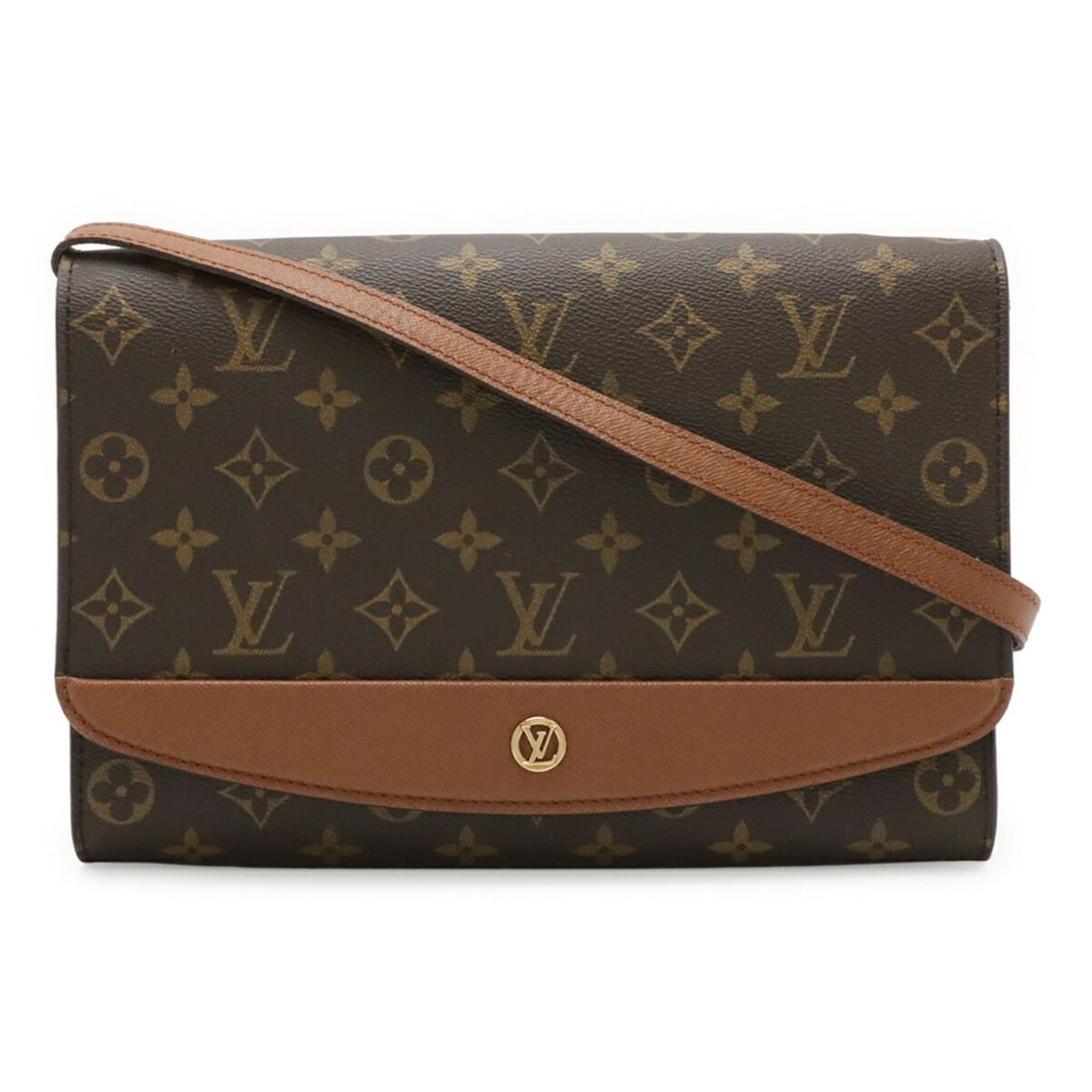 LOUIS VUITTON Monogram Bordeaux Shoulder Bag Clutch Second M51797 (1 of 9)