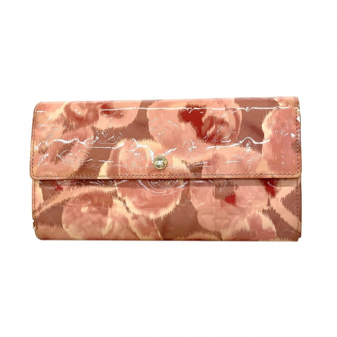 Louis Vuitton Vernis Ikat Flower Long Wallet Portefeuille Sarah M90023 Rose Velour Ladies (1 of 14)