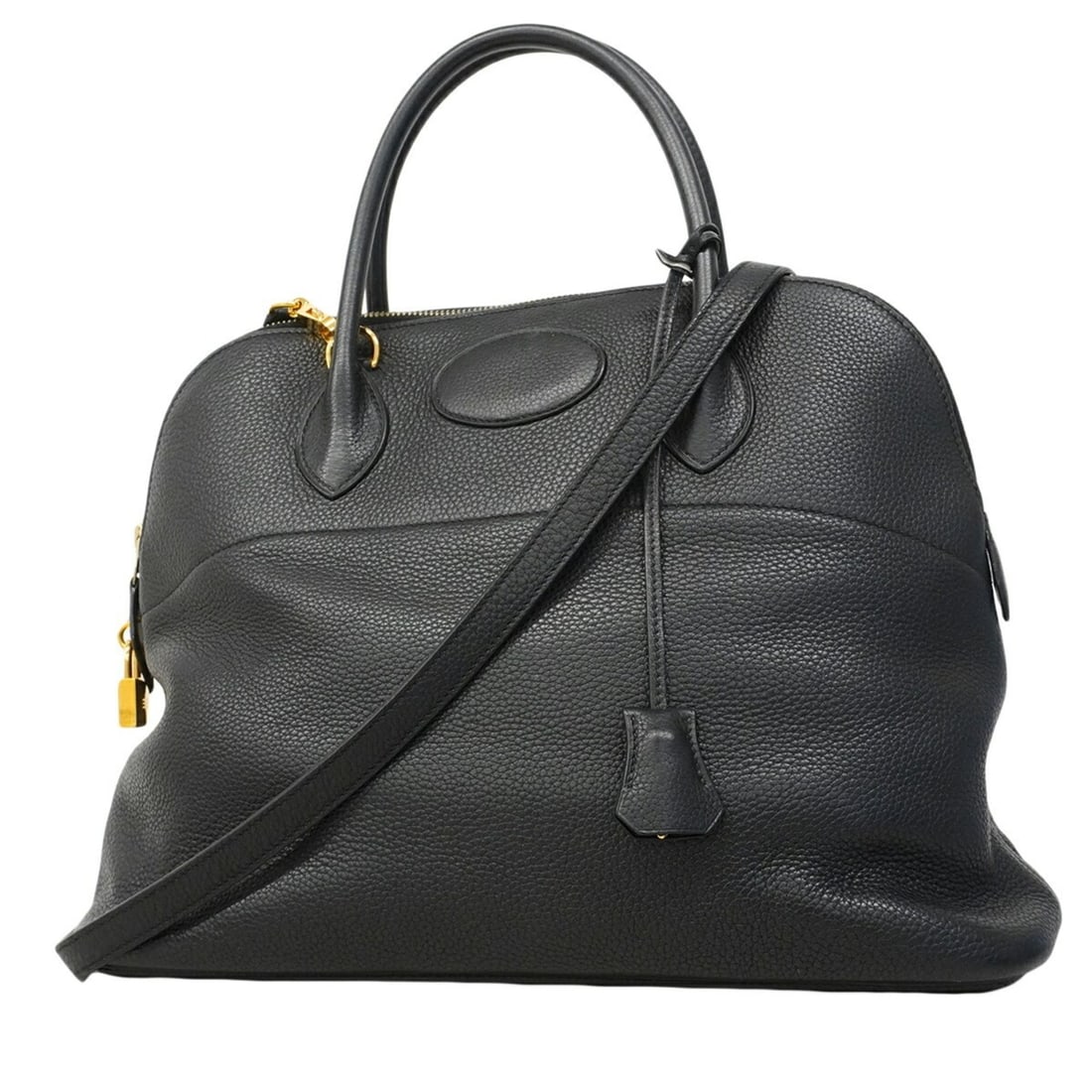 Hermes Bolide 35 handbag, Taurillon leather, black, ?L stamp, 2-way bag for women, P2017801 (1 of 15)