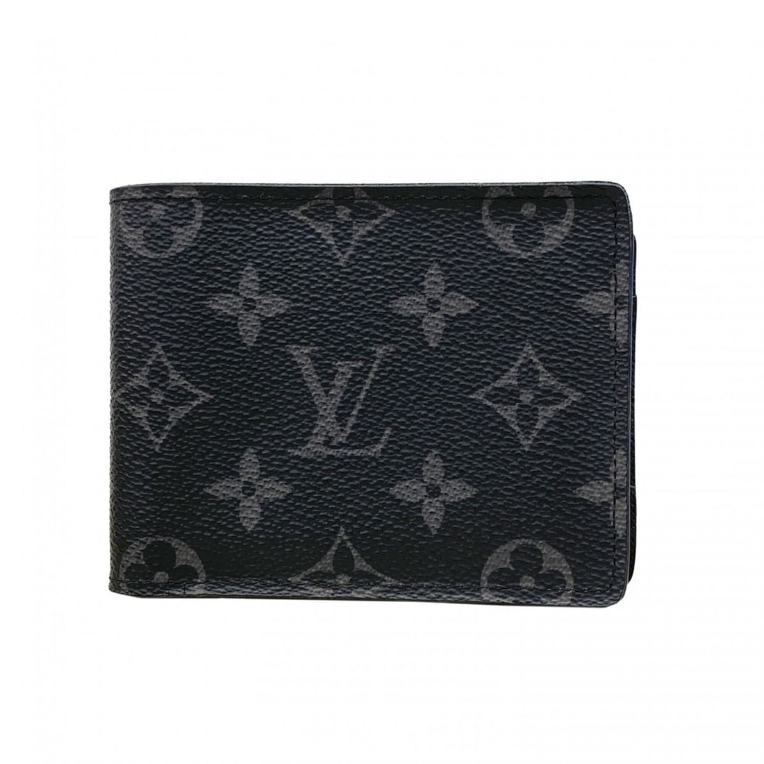 Louis Vuitton Monogram Eclipse Portefeuille Multiple Wallet, M61695, Black, Men's, OP004572: --- Catalog ---Category: SizeSize (HxWxD): 9cm x 11cm x 2cm / 3.54'' x 4.33'' x 0.78''Category: DesignType: Bill wallet (bi-fold)Color: BlackGender: MenCategory: GeneralMPN: M61695Brand: Louis Vuitton