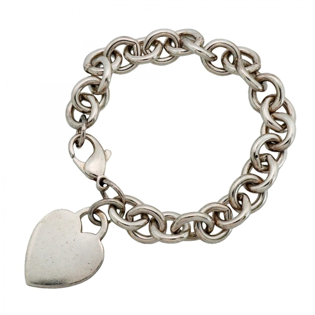 Tiffany & Co. Heart Tag Bracelet, Sterling Silver 925, Women's (1 of 18)