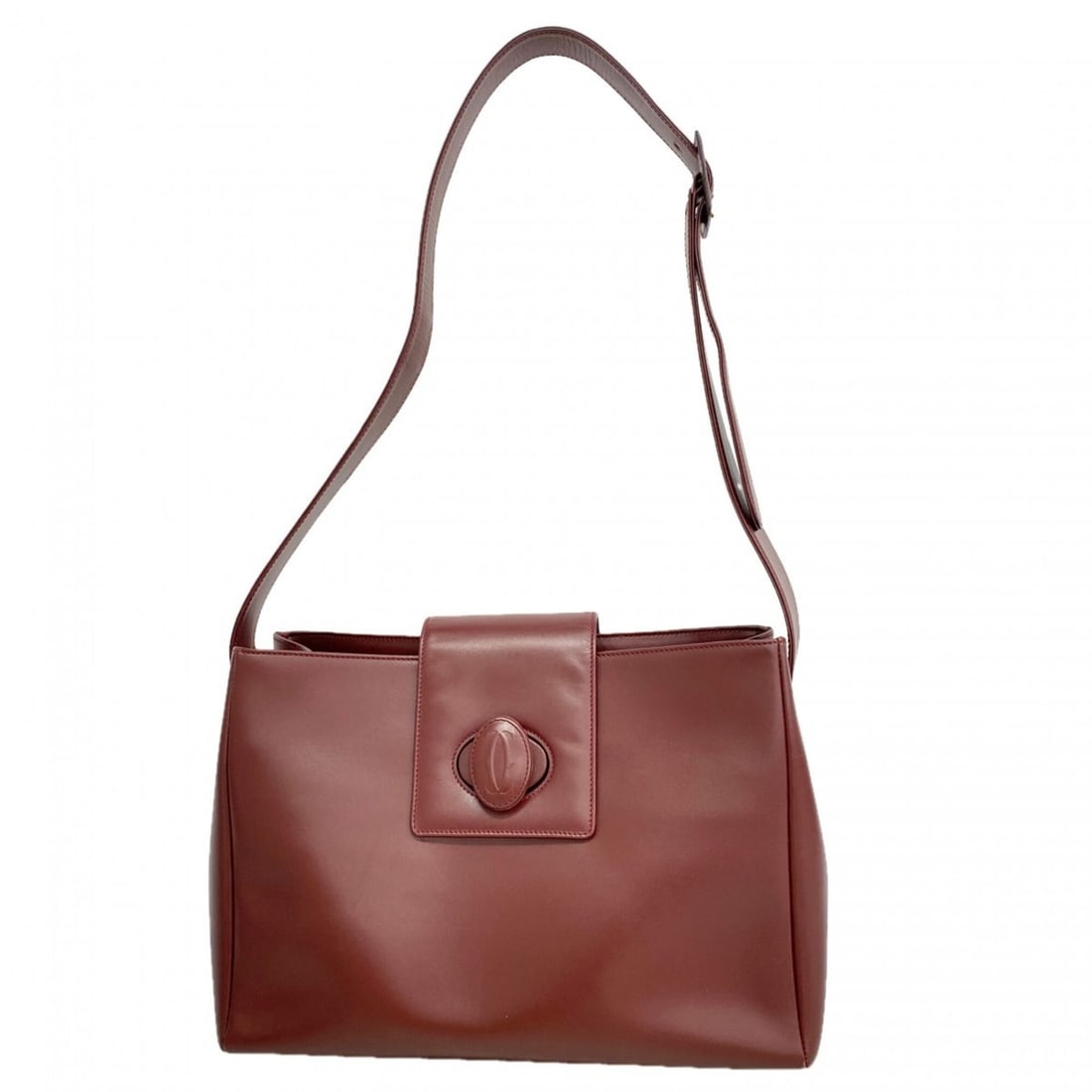 Cartier Must Shoulder Bag, Leather, Bordeaux, Women's: --- Catalog ---Category: SizeSize (HxWxD): 22cm x 31.5cm x 12cm / 8.66'' x 12.4'' x 4.72''Category: DesignType: Shoulder bagColor: BordeauxGender: WomenMaterial: Leather Hardware Color: GoldCategory: 