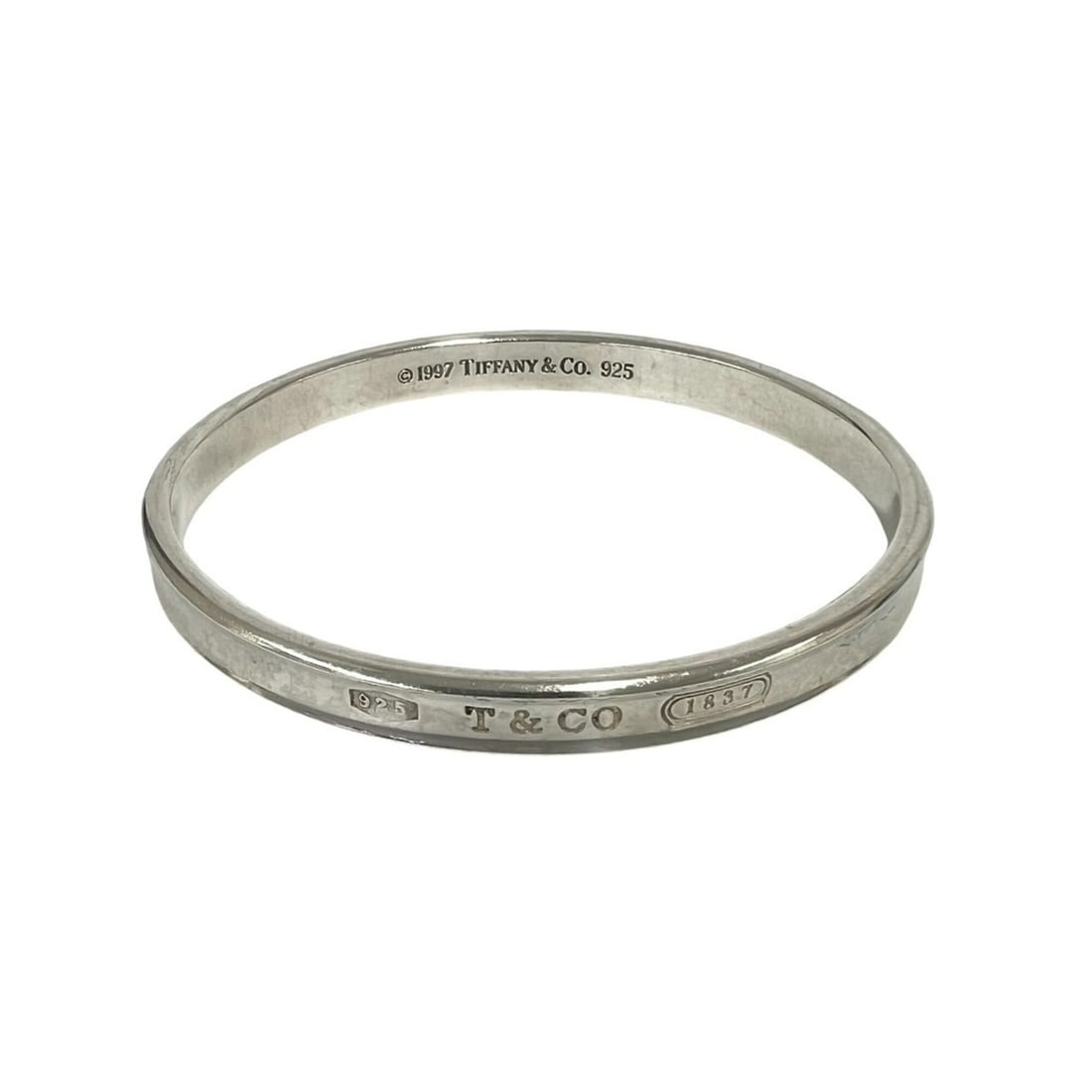 TIFFANY&Co. Tiffany Narrow Bangle, Sterling Silver 925 Bracelet, Accessory, Silver, 89491 (1 of 13)