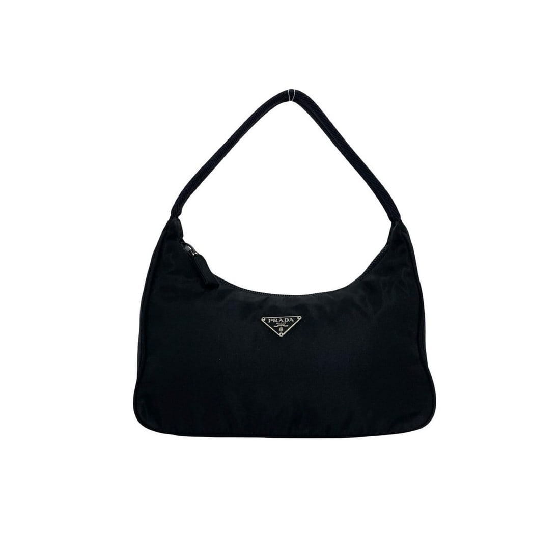 PRADA Prada Triangle Logo Plate Hardware Tessuto Nylon Mini Handbag Pouch Black 04957: --- Catalog ---Category: SizeSize (HxWxD): 12.5cm x 22.5cm x 6.5cm / 4.92'' x 8.85'' x 2.55''Category: DesignType: Handbag, PouchColor: BlackGender: WomenMaterial: Nylon Category: GeneralBrand: Prada-