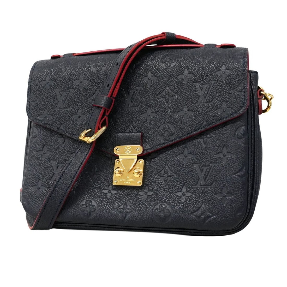 Louis Vuitton Monogram Empreinte Pochette Metis MM Handbag M44071 Marine Rouge 2-way bag for women (1 of 16)